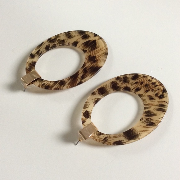 BaubleBar Leopard Style Acrylic Fashion Earrings - Picture 7 of 7